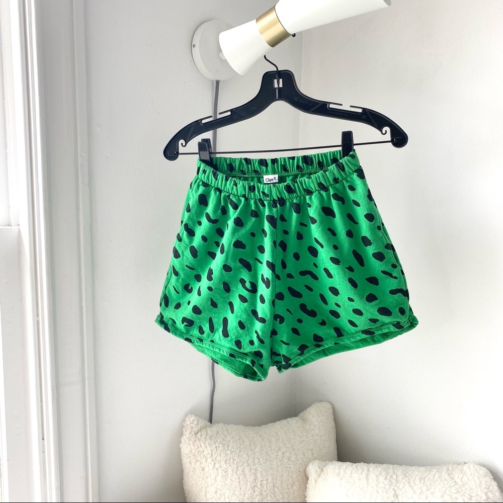 💚 EUC CLARE V. Green Jaguar shorts (Clare Vivier)